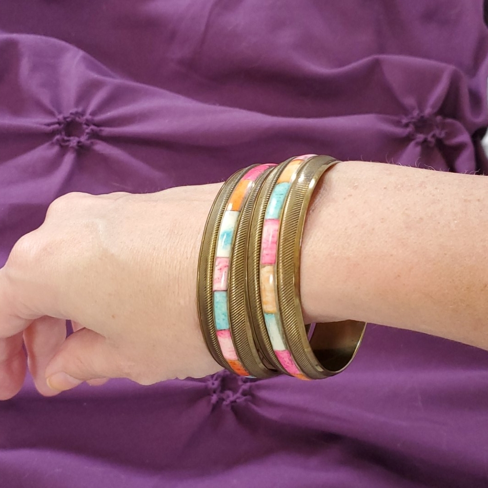 Brass bangle bracelets from India*